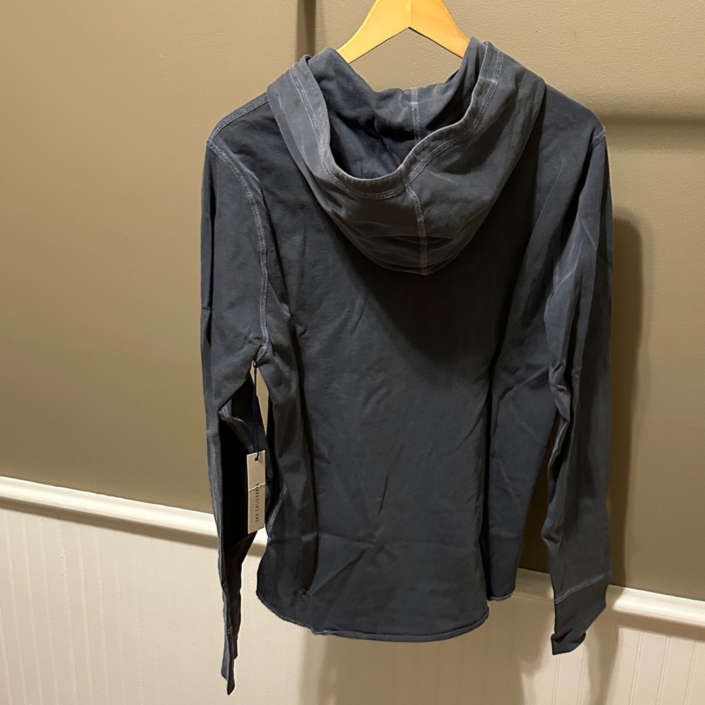 SKU Men's Slate Blue Hooded Long-Sleeve Shirt - Picture 7 of 7